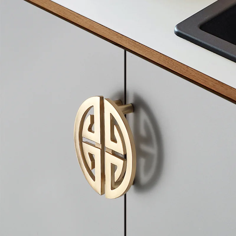New Chinese Style Handles for Cabinets and Drawers Gloden Shoe Cupboards Bookcase Dresser Wine Cabinet and Wardrobes Handles - Image 3