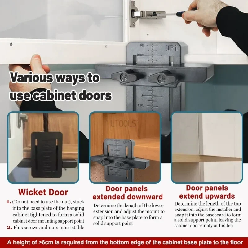 Cabinet Door Mounting Jig Cabinets Frame Install Clamp Household Hidden Door Mounting Support Arm Mini ABS Plastic Bracket Tools - Image 5