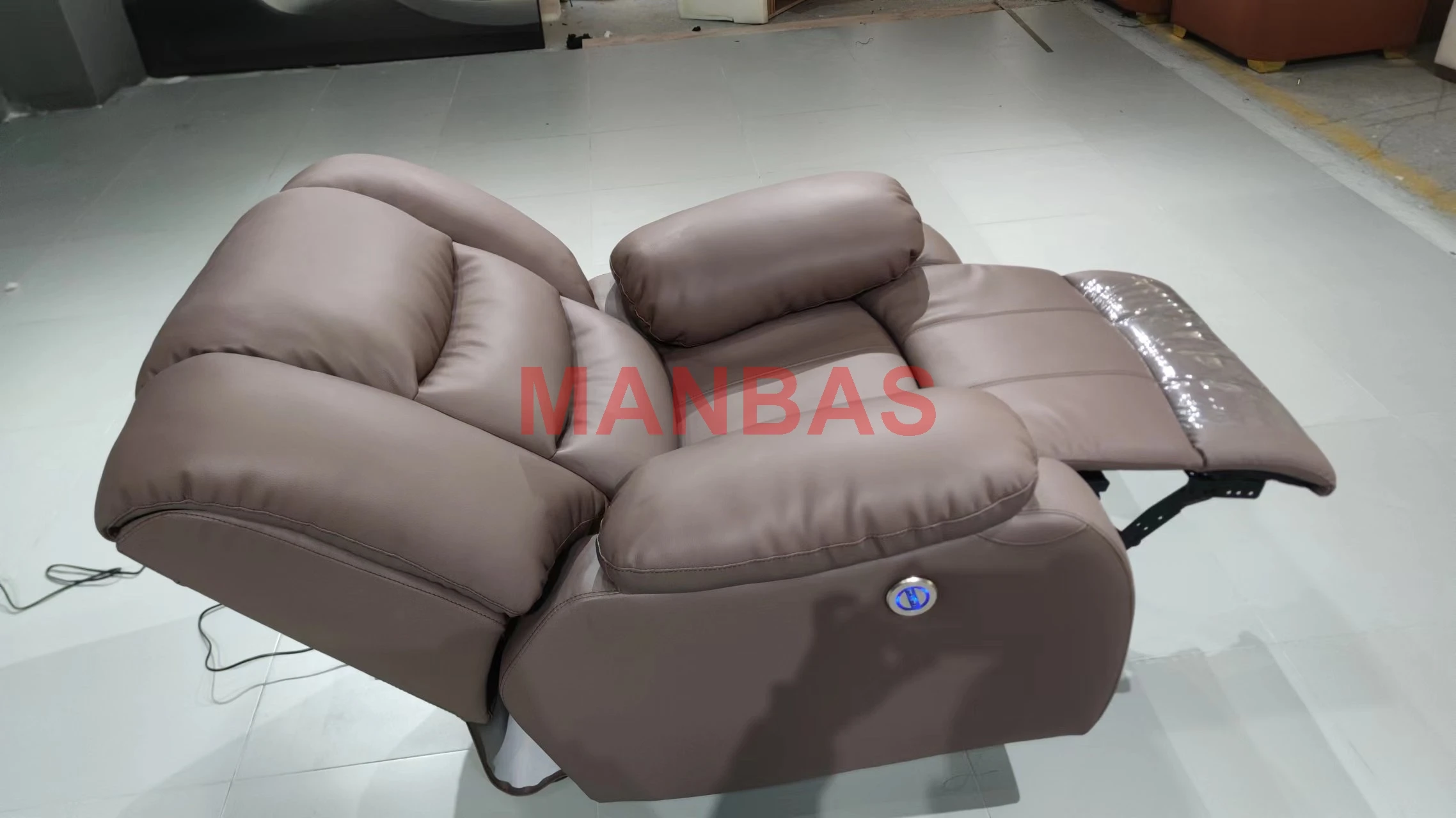 MANBAS Living Room Sofas Manual / Electric Recliner Italinan Cow Genuine Leather Couch Retractable Cinema Sofa Theater 3 Seater - Image 5