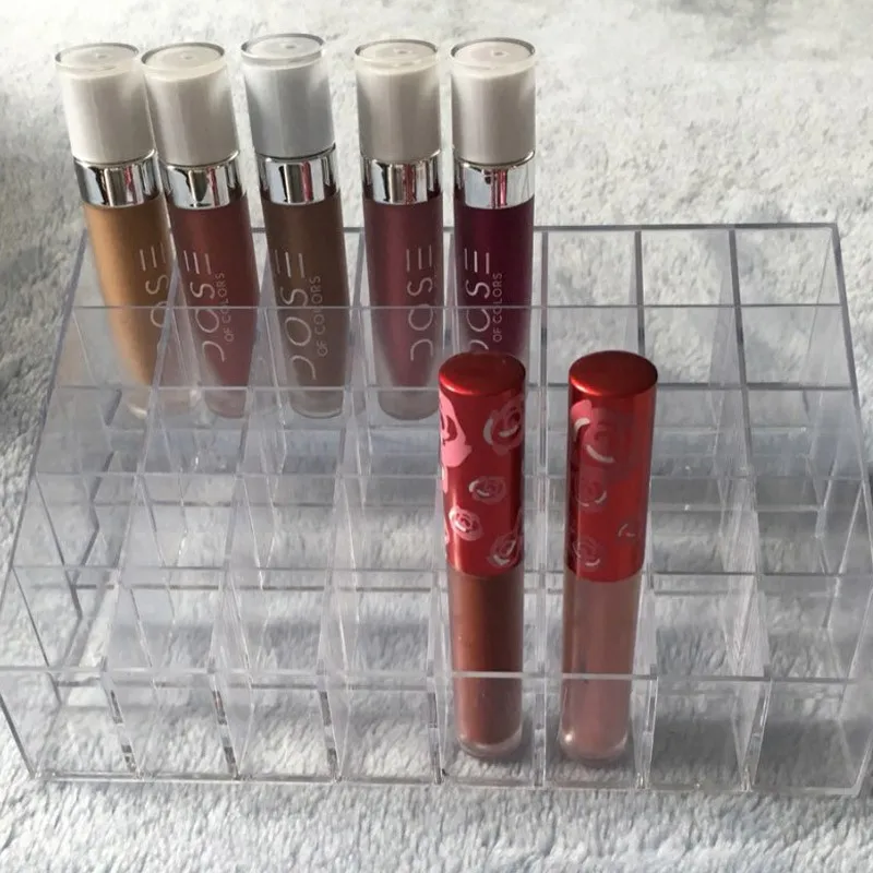Trapezoid Clear Makeup Display 40 Lattices Lipstick Stand Case Cosmetic Organizer Holder Box Hot Sale High Quality - Image 3