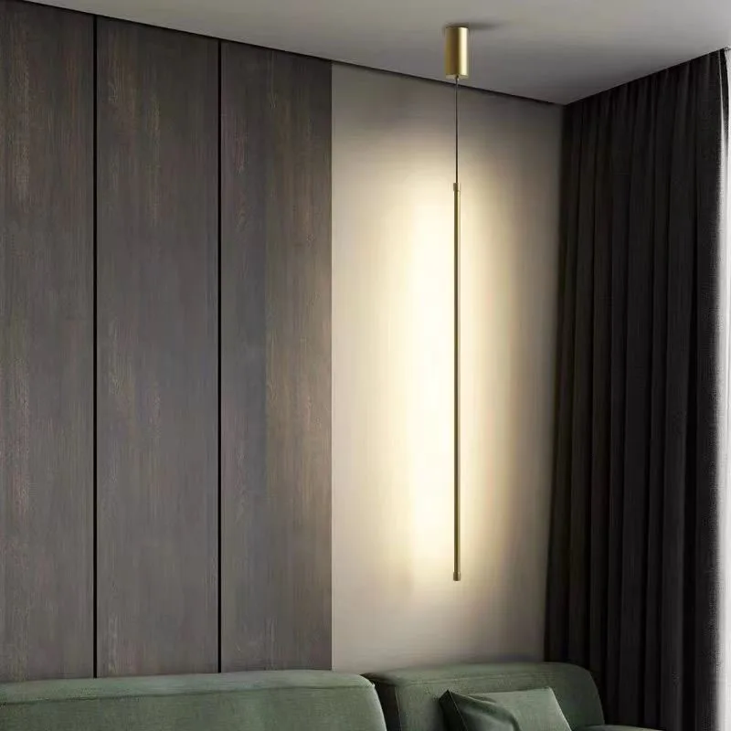 1piece 2 piece modern minimalist 60CMto100CM long ceiling chandelier, bedroom headboard, living room background wall line light - Image 3