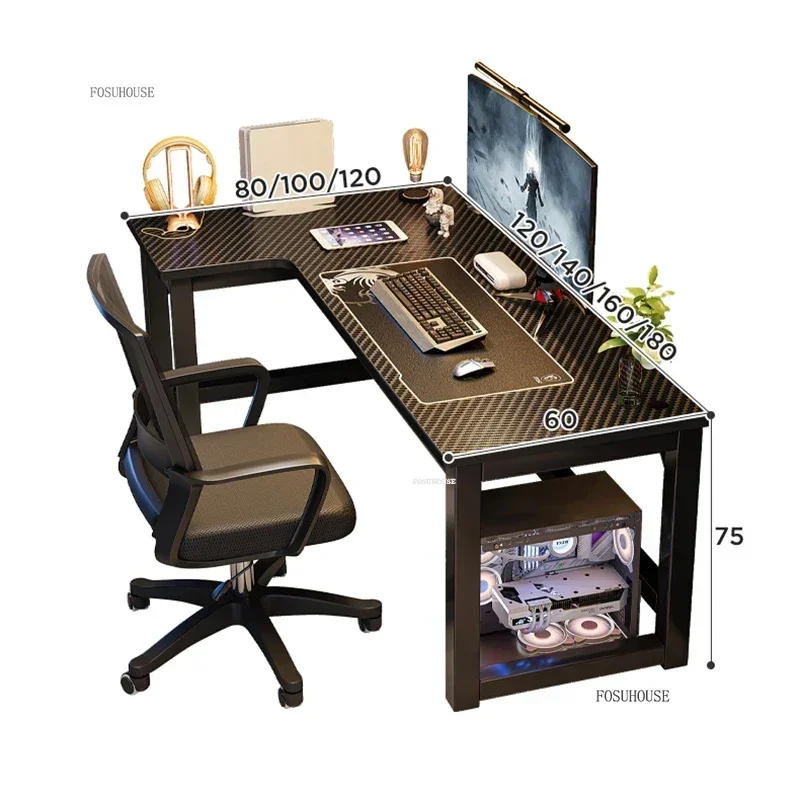 Nordic Corner Computer Desks For Office Furniture Desktop Home Gaming Desk Double Bedroom Workbench Small Apartment Gaming Table - Image 5