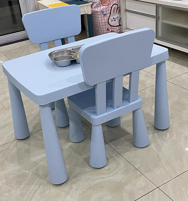 Liangyi Home Furnishing Kindergarten Children's Table and Chair Set Baby Learning Desk Children's Toy Table Plastic Square Table