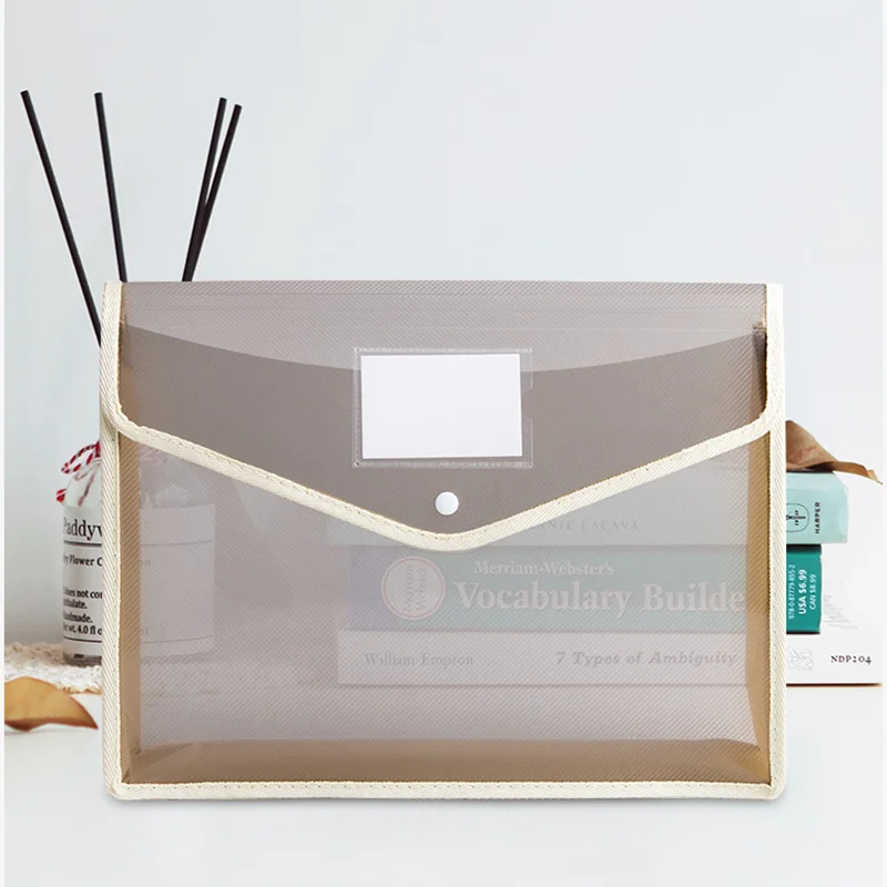 A4 File Folder Stationery Storage Folder Waterproof File Organizer Folders Pvc Bag Portfolio Paper Storage Office Organizers - Image 5