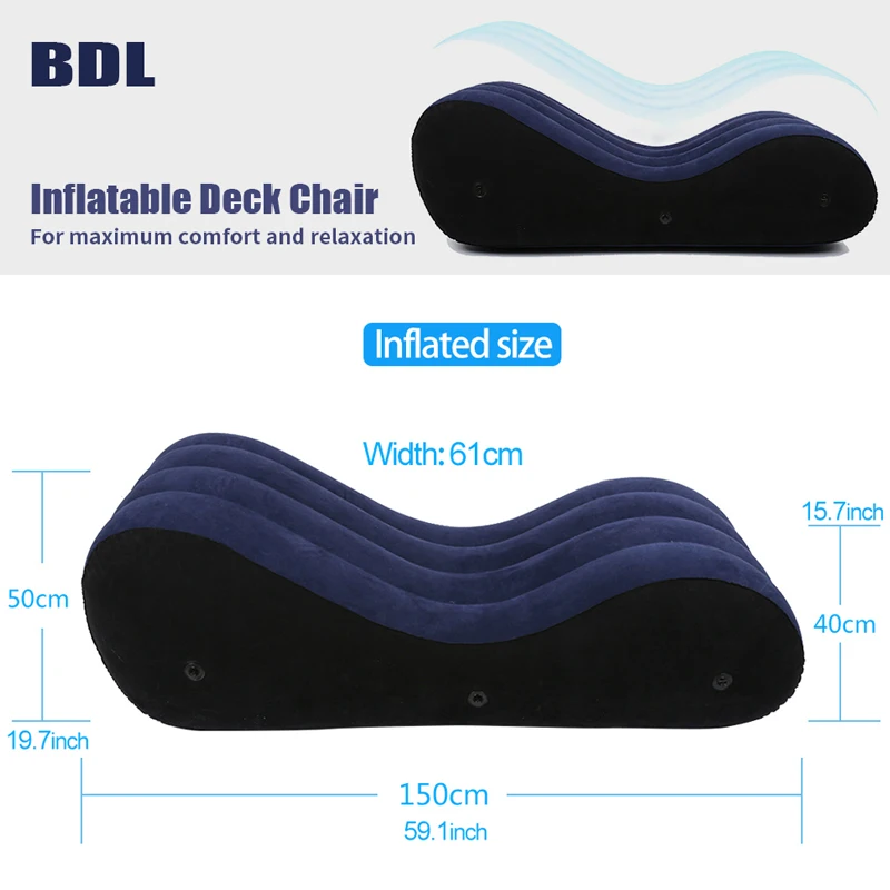 Portable Inflatable Sofa Bed S-shaped Love Position Labor-saving Sitting Wedge Husband Wife Pillow Better Love Life Furniture - Image 5