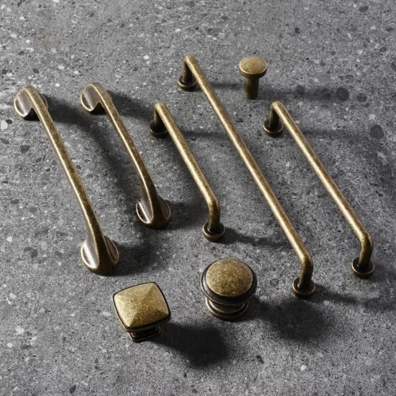 Nordic Kitchen Cabinet and Storage Handles Vintage Handles for Cabinets and Drawers Bronze Closet Door Handle Home Accessories