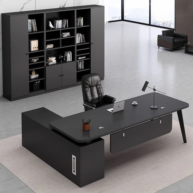 Executive Room Offer Organizer Office Desks Workshop Gaming Computer Reading Conference Bedroom Work Furniture L Shaped Desk - Image 3