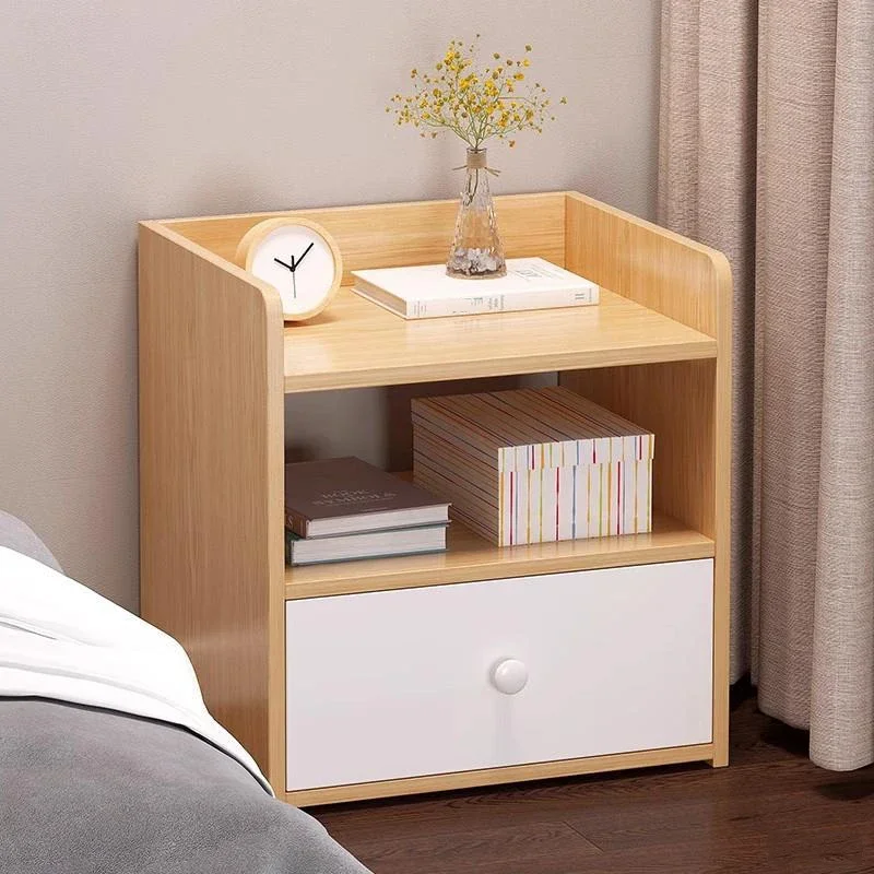 Modern Simple Nordic Bedside Table Drawer with Lock Storage Nightstand Sideboard Bedroom Furniture Multi-Layer Storage Cabinet - Image 3