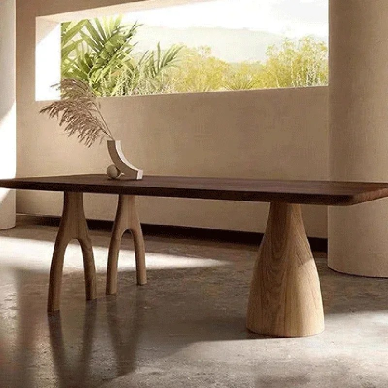 Designer Personality Tree Fork Dining Table Solid Wood Coffee Table Office Retro Style Kitchen Mesa De Cocina Home Furniture - Image 6