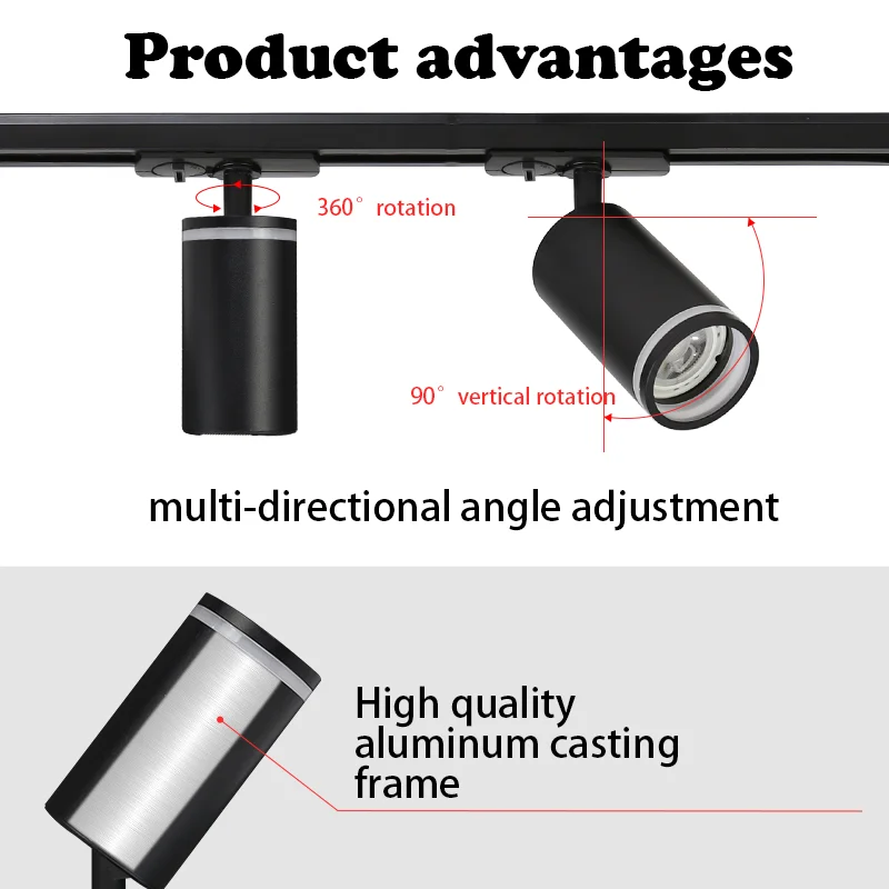 Led Track Light 85-265V COB Ceiling Track Lamp Rail Lighting System Set Rails Spot For Clothing Shop Living Room Store Home - Image 4