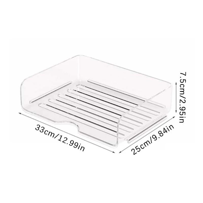 Stationery Desktop File Tray Durable Office Book Rack Stackable Paper Holder Shelf Plastic A4 Document Organizer - Image 6