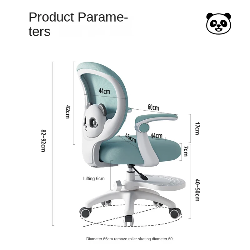 Children's Study Chair to Correct Sitting Posture of Primary School Students can Lift the Seat HomeBackrest Desk Writing Chair - Image 5