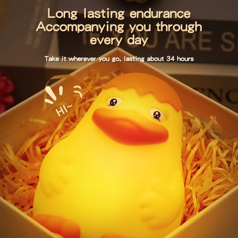 Cute Silicone Capybara Night Light Children's Gift USB Rechargeable Animal Touch Bedside Slepp Lamp - Image 6