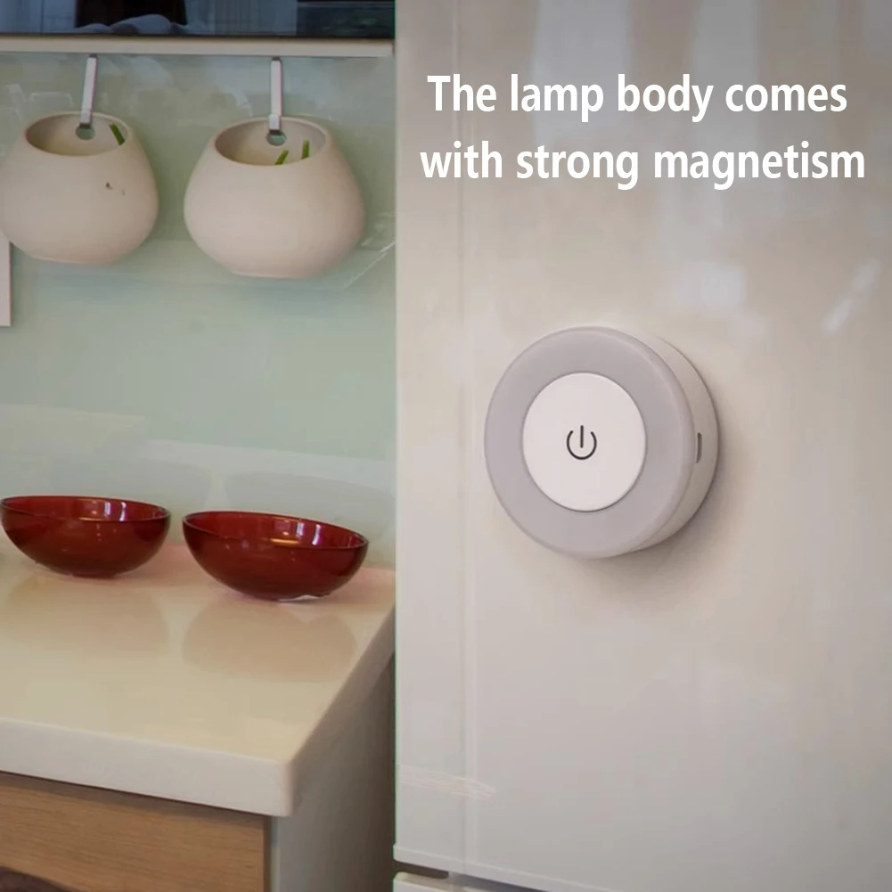 0.6W LED Night Light Wall Nights Lamp Wireless Rechargeable Touch Light With Magnetic Dimmable Baby Nursery Lamp For Kitchen - Image 5