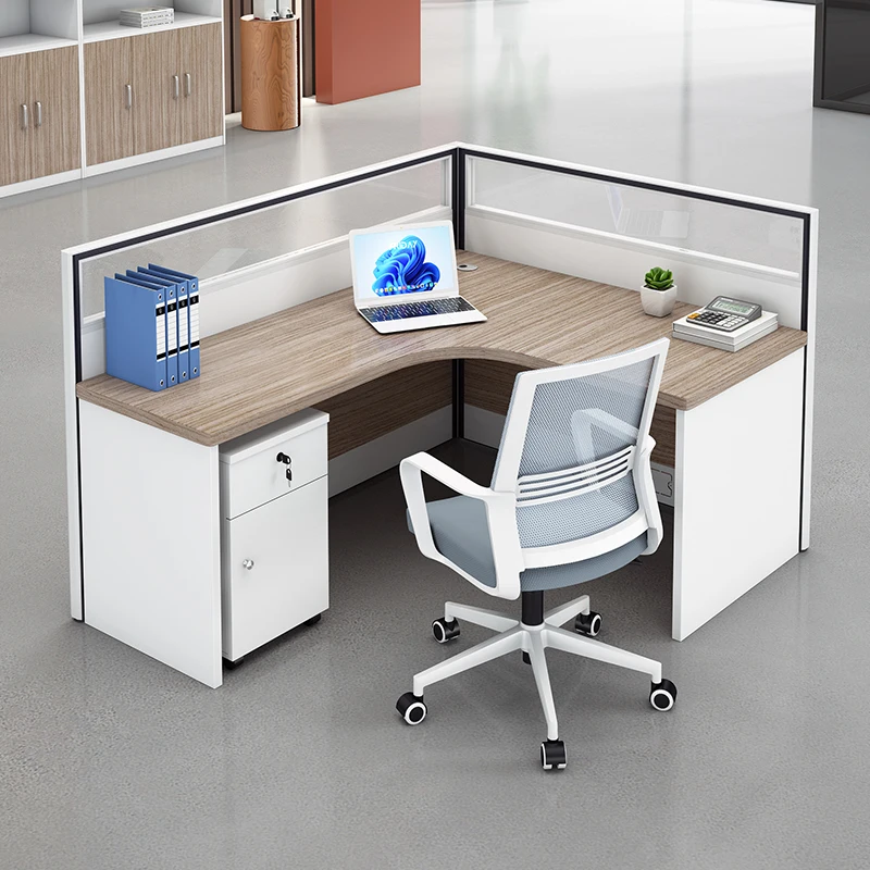 Staff office desk and chair combination 6-person simple modern office screen single 4-person computer workstation table - Image 6