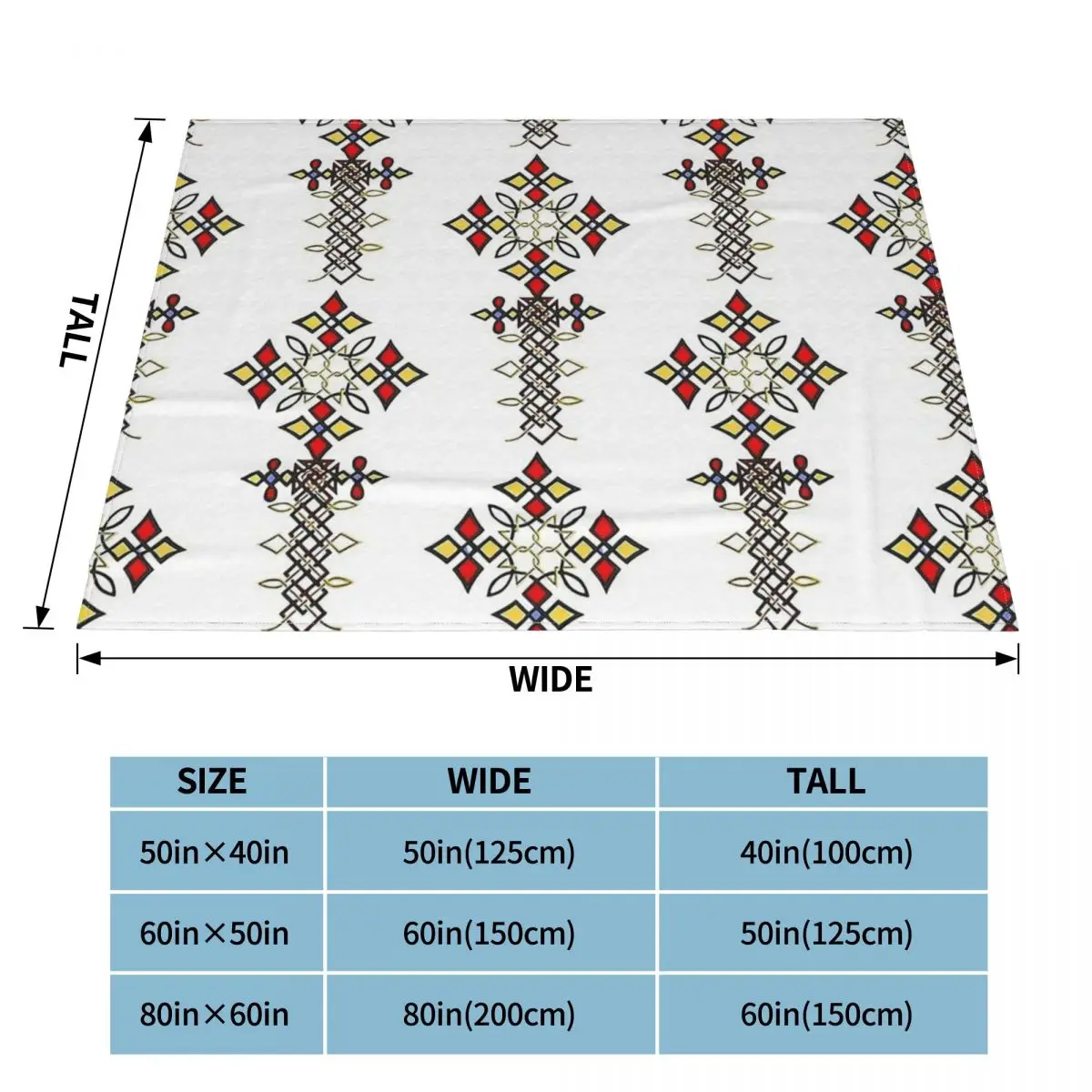 Home decoration Sofa blanket Ethiopian Cross Art pattern Bedspread on the bed fluffy soft blankets thick blanket for winter - Image 3