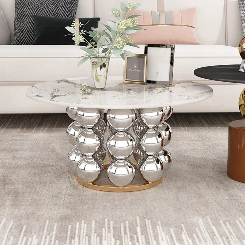 Corner Coffee Table Console Marble Salon Accent Minimalist Table Gold Desks Designer Tavolino Da Salotto Nordic Furniture - Image 4
