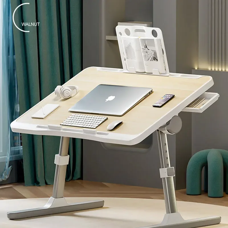Adjustable Liftable Laptop Small Desk on Bed Study Reading Writing Work Folding Organizer Table Home Student Dormitory Bedroom - Image 3