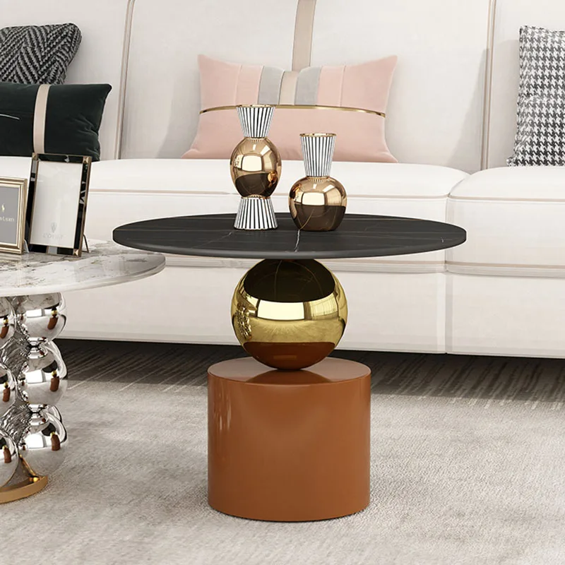 Corner Coffee Table Console Marble Salon Accent Minimalist Table Gold Desks Designer Tavolino Da Salotto Nordic Furniture - Image 5