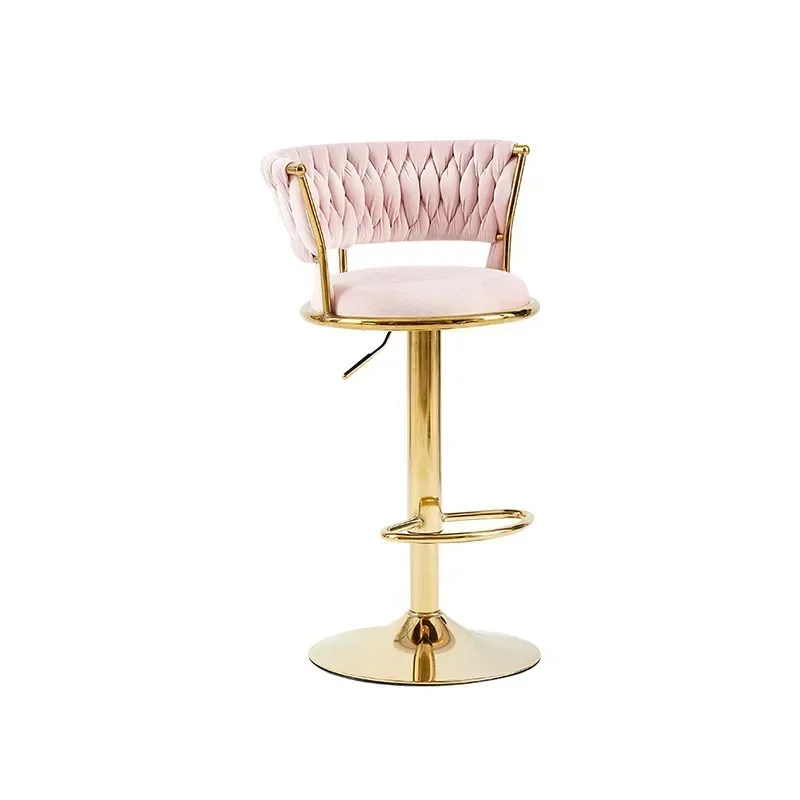 Simple Swivel Lifting Bar Chair High Stool, Nordic Back of A Chair Modern Furniture High Elastic Sponge Bar Stool - Image 6
