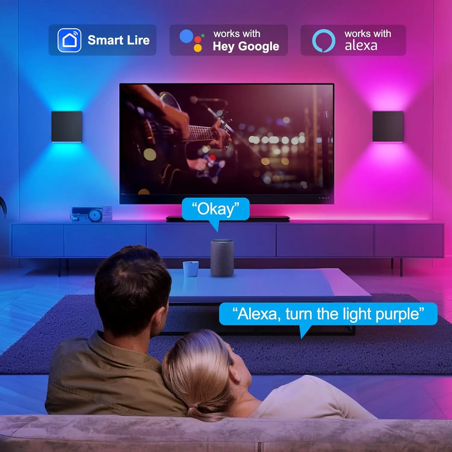 Smart LED Wall Lamp WIFI APP Alexa Google Control RGBCW 2700-6500K Cube Adjust Angle Up and Down Light IP65 Aluminum Waterproof - Image 3