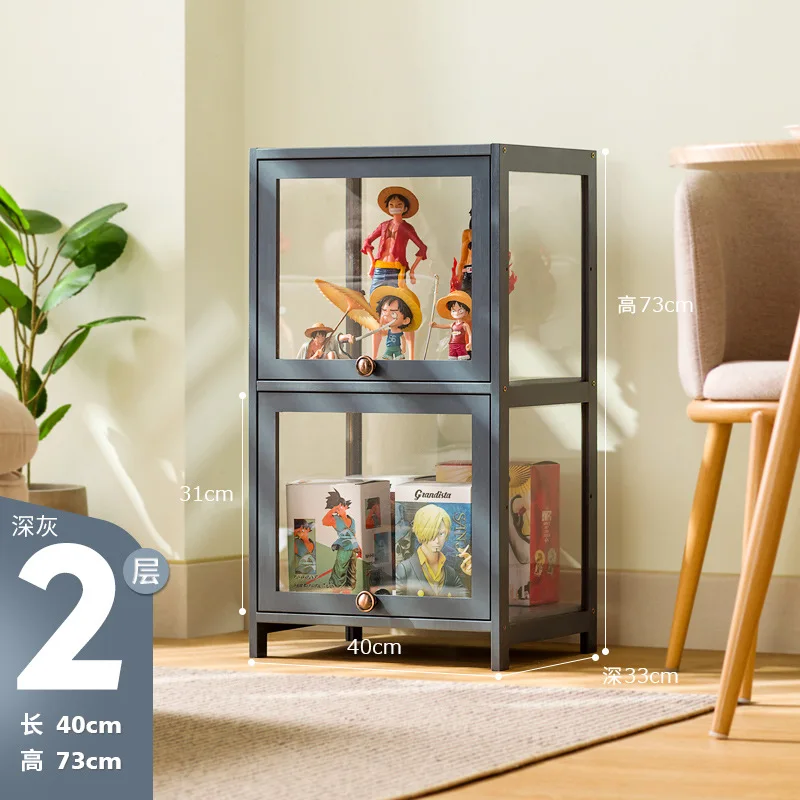 FIGURE-Acrylic Storage Box for Lego Toys Bookcase, Clear Display Cabinet, Dustproof Shelf, Clear Glass-like Shelf - Image 3