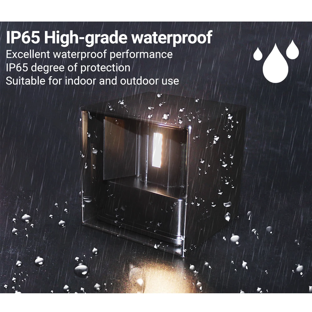 Smart LED Wall Lamp WIFI APP Alexa Google Control RGBCW 2700-6500K Cube Adjust Angle Up and Down Light IP65 Aluminum Waterproof - Image 6