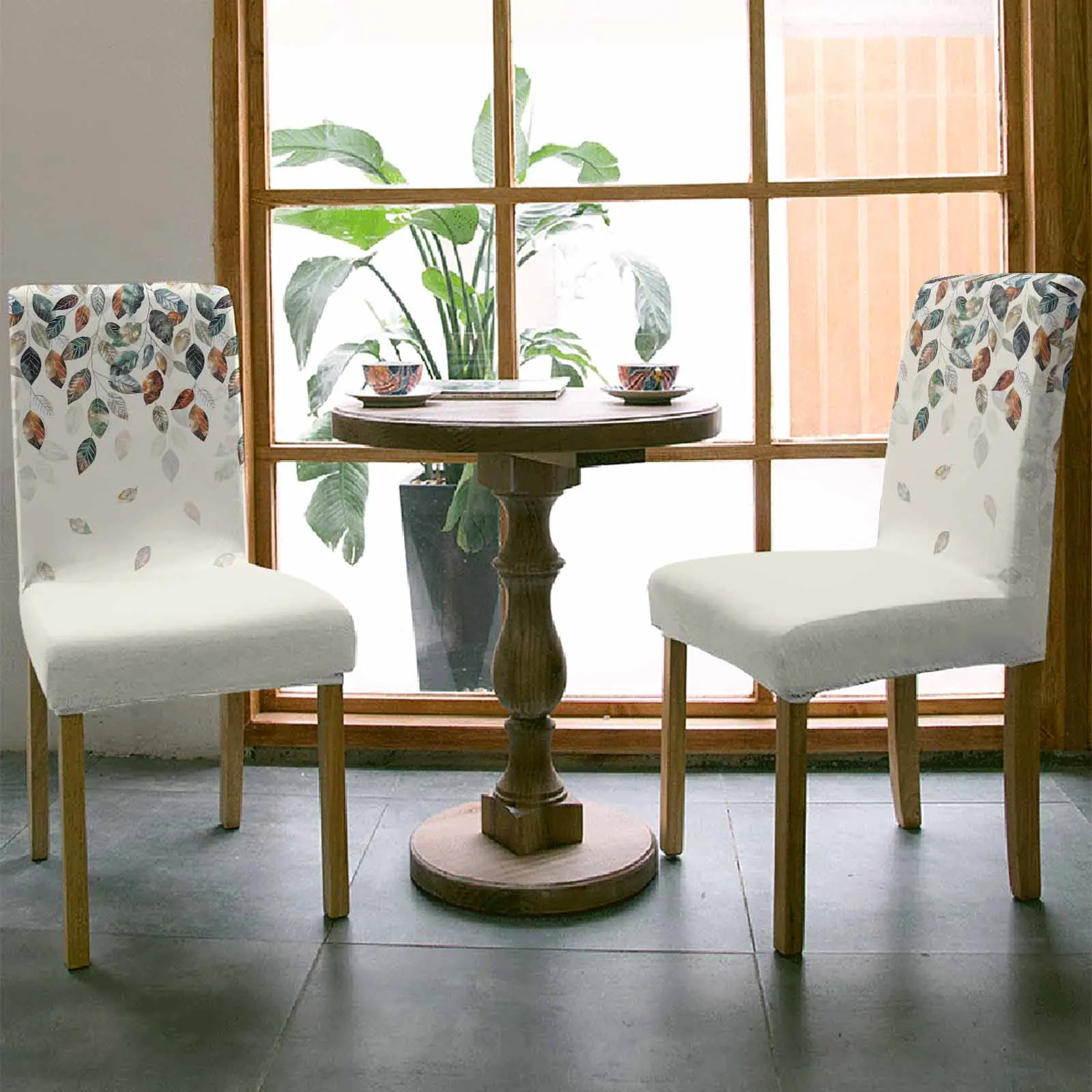 Autumn Yellow Leaves Plant Stretch Chair Cover Hotel Dining Room Banquet Wedding Party Elastic Seat Chair Covers - Image 4
