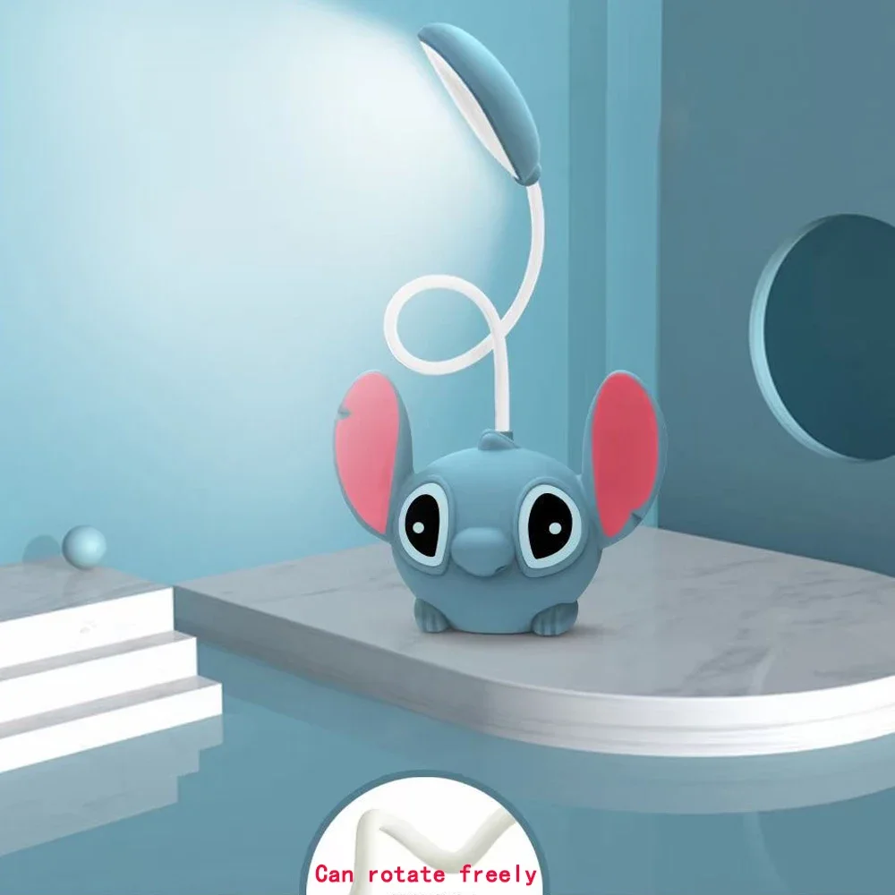 Led Lilo & Stitch Desk Lamp With Pencil Sharpener Foldable Light Cute Desk Small Book Lamp Usb Recharge Light Gift - Image 5