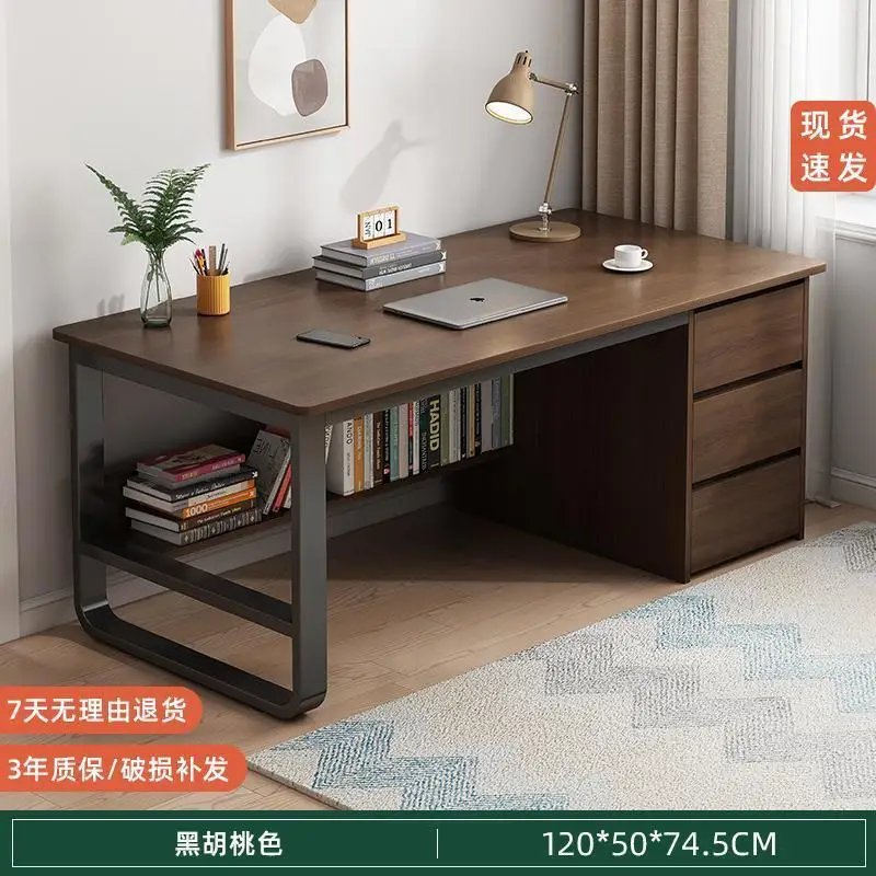 Home Desktop Computer Desk Modern Minimalist Desk with Drawer Desk Chair Combination Bedroom Student Study Table