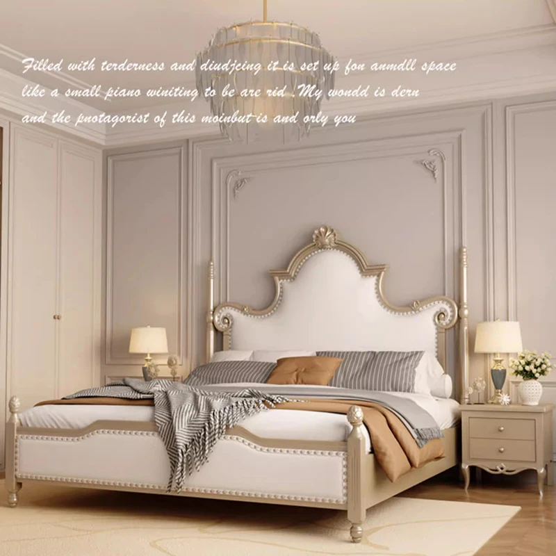 Beauty Bedroom Bed Queen Double Massage Girls Design Bed Space Saving Safe Princess Sleeping Letto Matrimoniale Hotel Furniture - Image 5