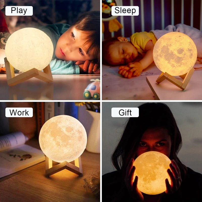 Book Light LED Moon Light Galaxy Light, Moon Night Light, Girl, Boy, Child Birthday Gift, Bedroom Decoration Indoor lighting - Image 5