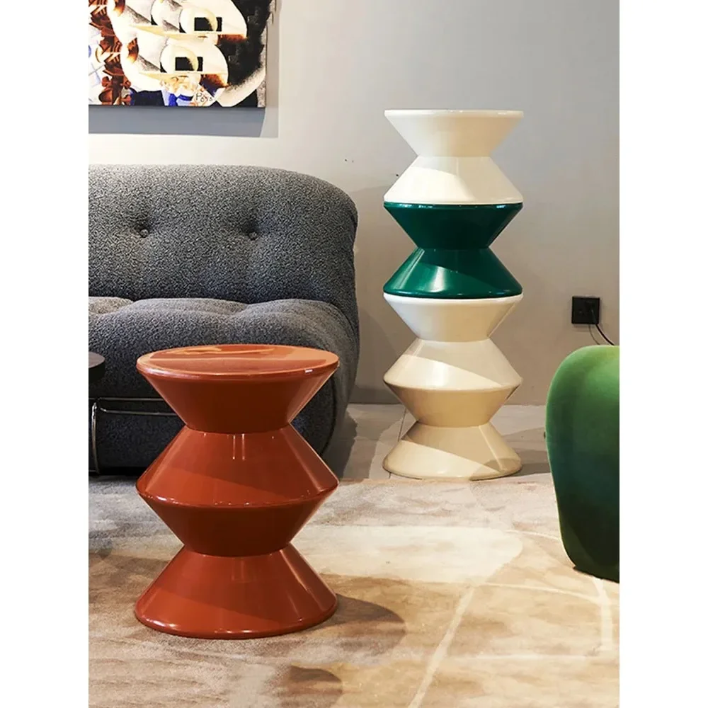 Round Coffee Table Plastic Nordic Home Furniture Living Room Sofa Side Tables Hallway Shoes Stool Balcony Small Desk Nightstands - Image 6