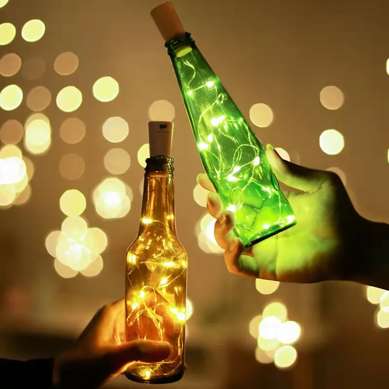 6pcs Wine Bottle Light With Cork LED String Lights Battery Powered Fairy Lights Garland Christmas Party Wedding Bar Decoration - Image 4