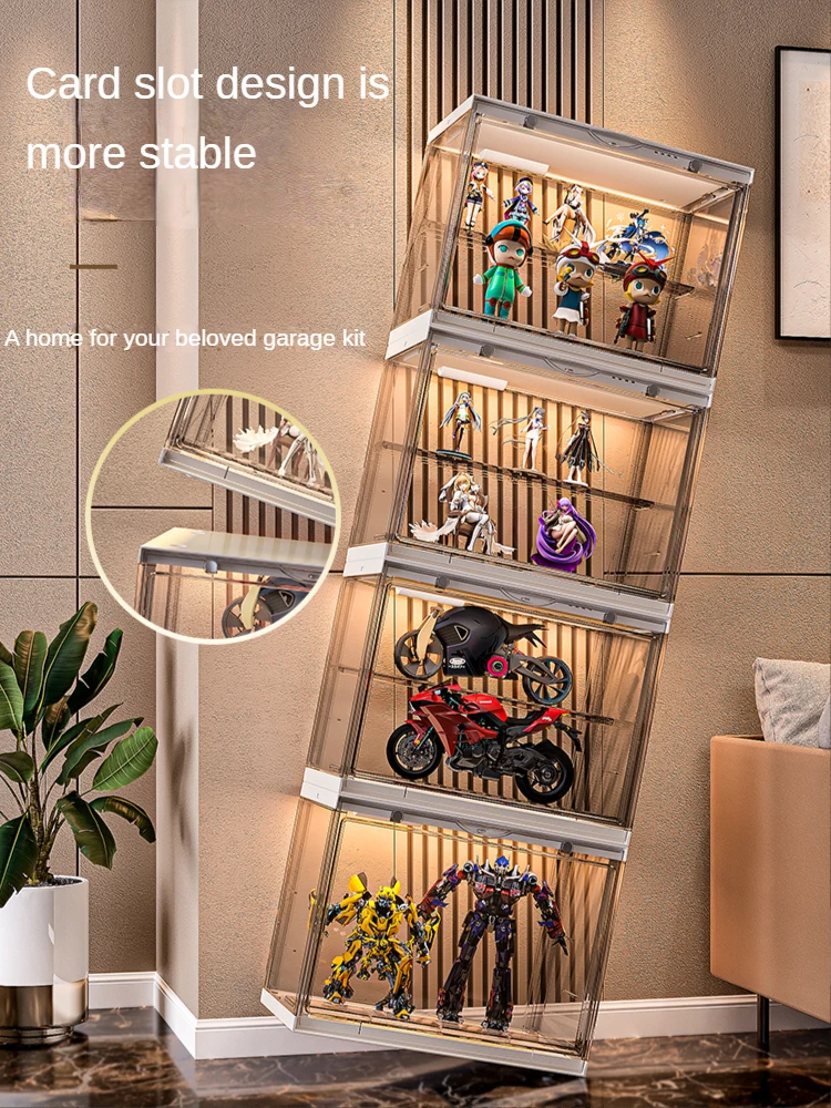 Storage Display Cabinet Transparent Acrylic Hand Office Blind Box Wooden Cabinet Children's Toys Display Ark Office Box - Image 3