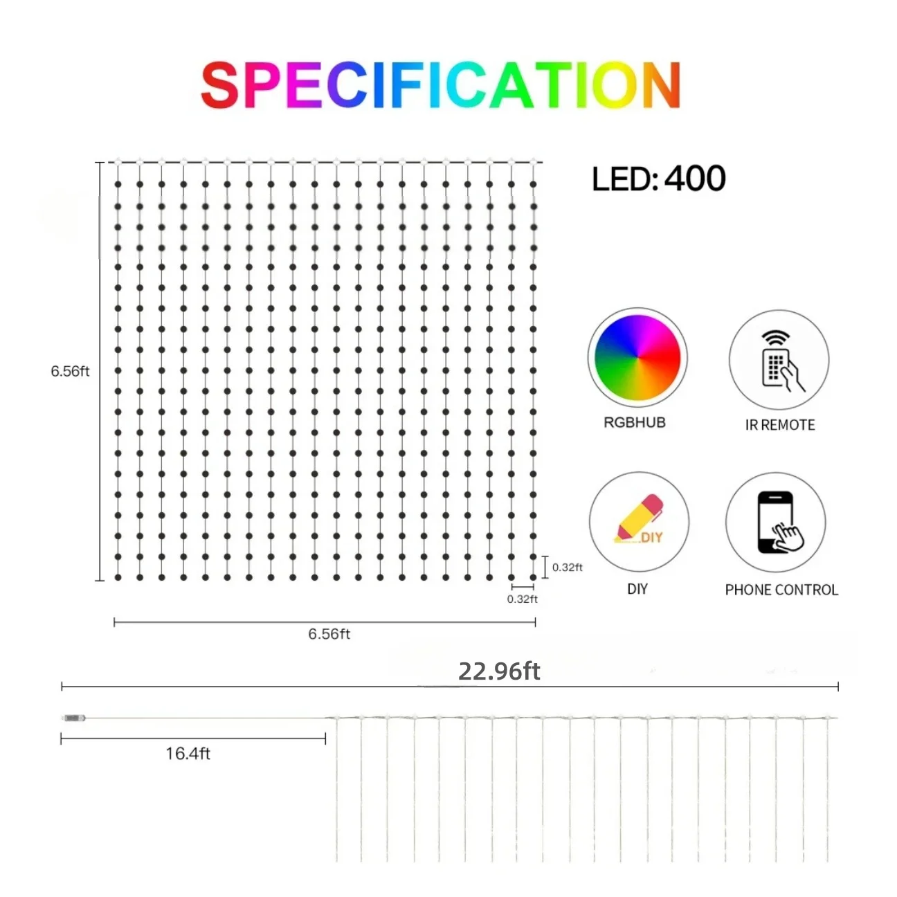5V USB Led Smart Curtain Lights Bluetooth App LED String RGB Fairy Lights DIY PictureText Led Display Christmas Party Decoration - Image 4