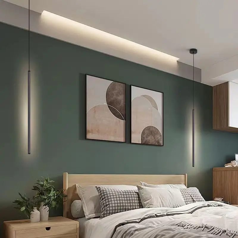 1piece 2 piece modern minimalist 60CMto100CM long ceiling chandelier, bedroom headboard, living room background wall line light - Image 6