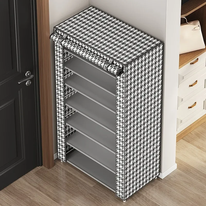 Simple Multi-Layer Shoes Cabinet Large Capacity Dustproof Storage Shelf Layered Storage Racks Space-saving Household