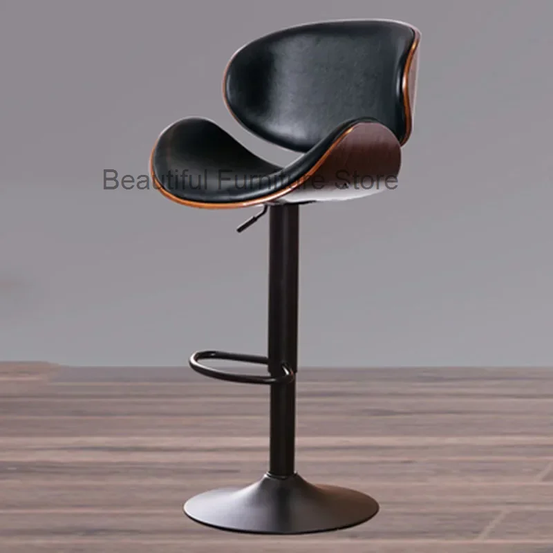 reception Bar chair modern Minimalist high stool bar coffee shop milk tea shop chair front silla nordica design furniture HY