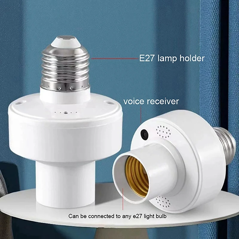 Wifi Smart Light Bulbs Adapter E27 LED Lamp Holder Base AC100-220V Via Smart Life App Voice Control - Image 4