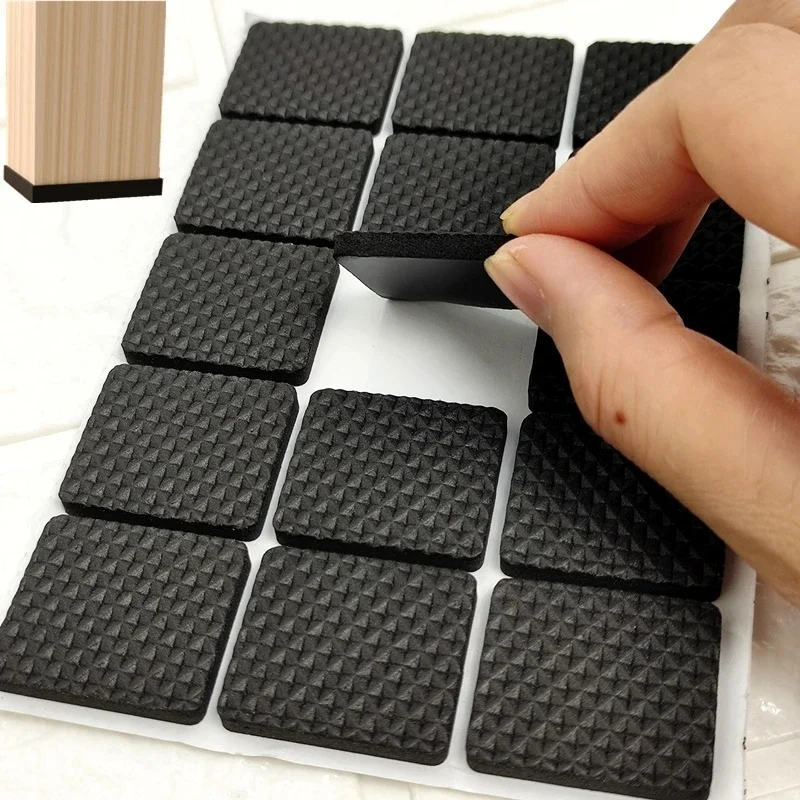 Self Adhesive Furniture Pads Chair Legs Rug Non-slip Bumper Damper Floor Scratch Protector Mat Round Square Rubber Pads - Image 4
