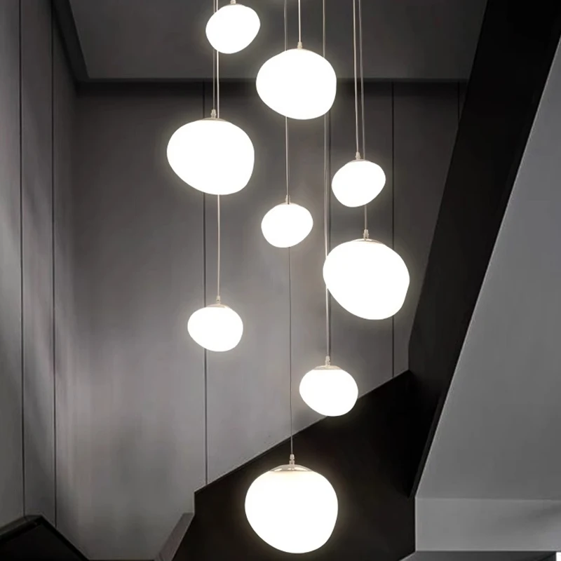 Modern ring stairs led lights pendant light lamps for living room led Chandeliers for dining room hanging light indoor lighting
