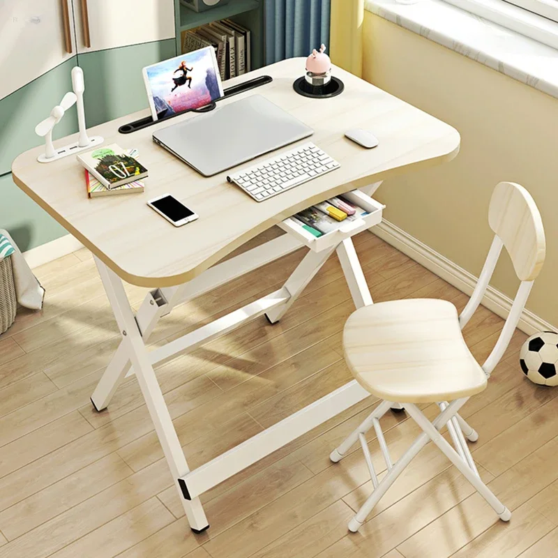 Children Tables Simple Household Folding Student Desk and Chair Combination Children's Study Desk Writing Tables and Chair Set