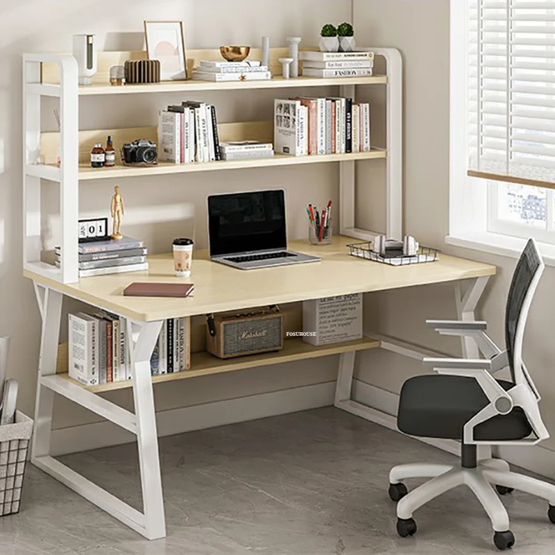 Modern Desktop Computer Desks Bookshelf Integrated Home Study Office Desk with Drawer Student Gaming tables Office Furniture GM