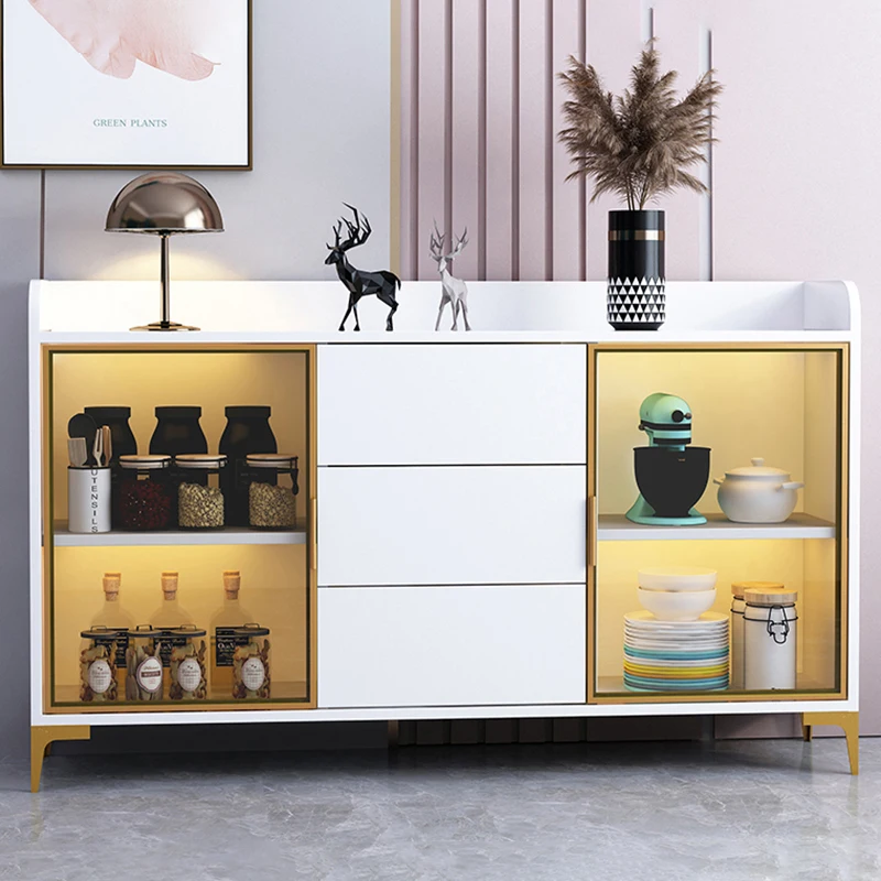 Grey Cube Skincare Living Room Cabinet Coffee Station Modern Storage Buffet Cabinet Display Kitchen Cajoneras Bedroom Furniture - Image 5