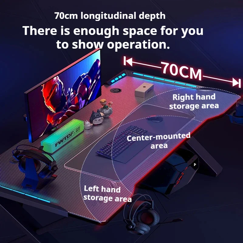Gaming Table Pc Desk Stand Height Adjustable Study Craft Values Furniture Meeting Nail Computer Home Office Tisch Mobile - Image 4