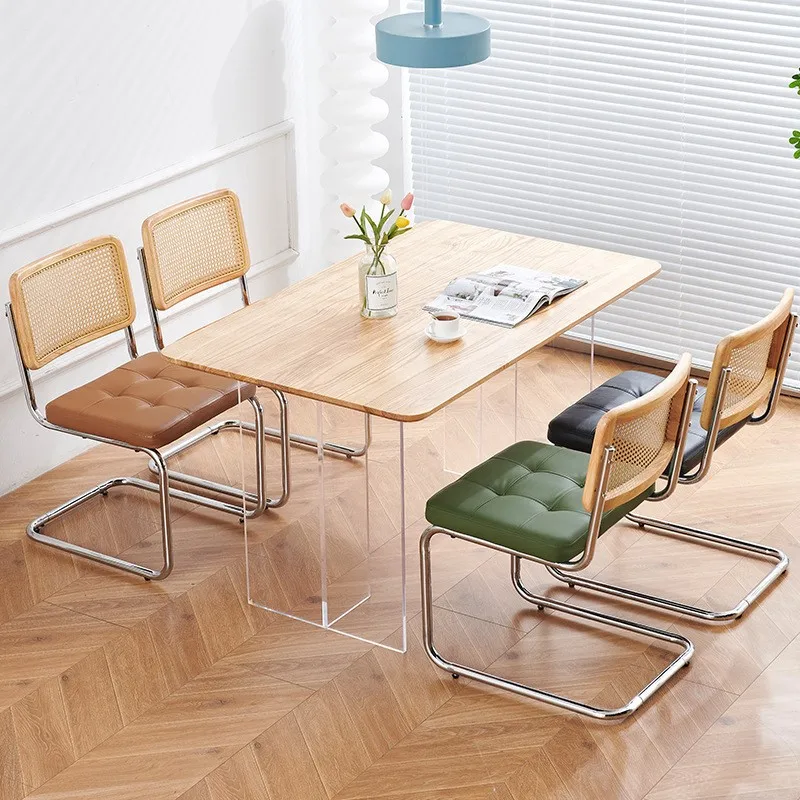 Nordic Style Office Rattan Chair Vintage Homestay Vintage Rattan Woven Dining Chair Home Study Living Room Backrest Chair 2024 - Image 3