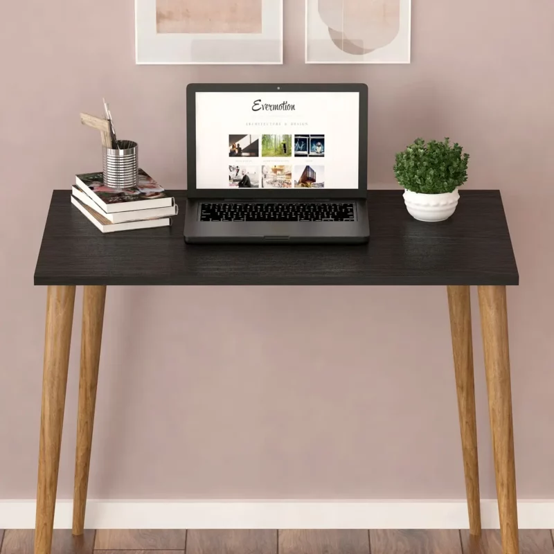 60x90 Cm Black Wooden Desk Office Computer Dining Table