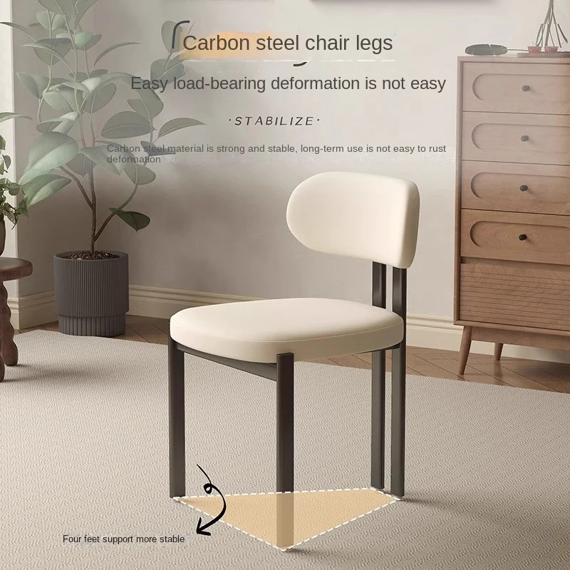 Dining Chair Modern Minimalist Designer Chair Italian Minimalist Backrest High-end Stool Furniture Kitchen Furniture Living 2024 - Image 2