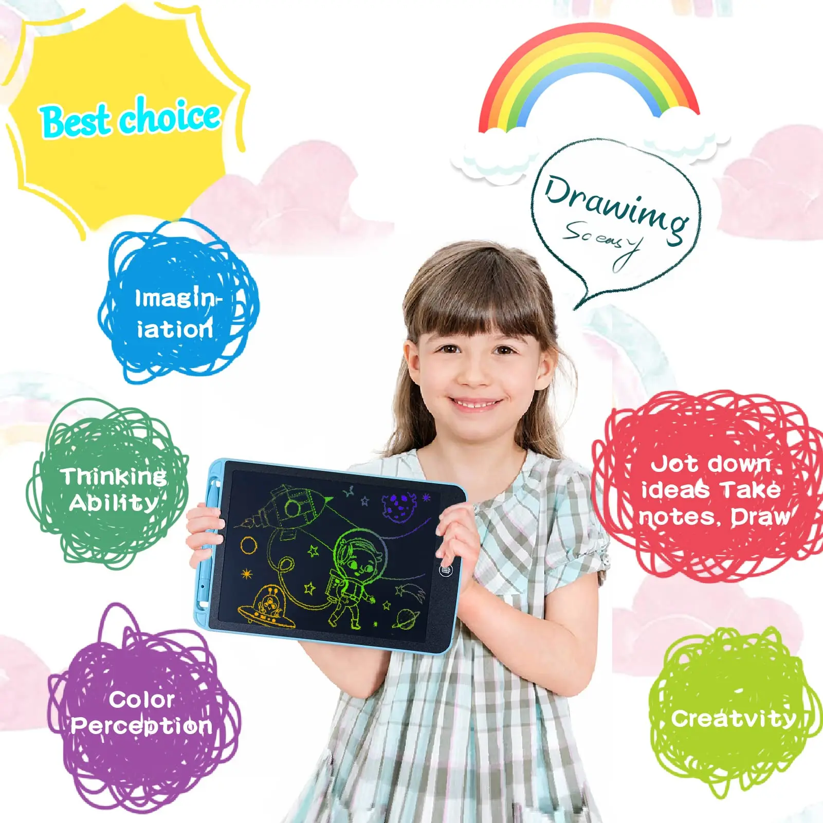 8.5/12/16 inch LCD Writing Tablet Drawing Board Children Boy Girl toys For Birthday, Thanksgiving, Easter, Christmas gifts - Image 4